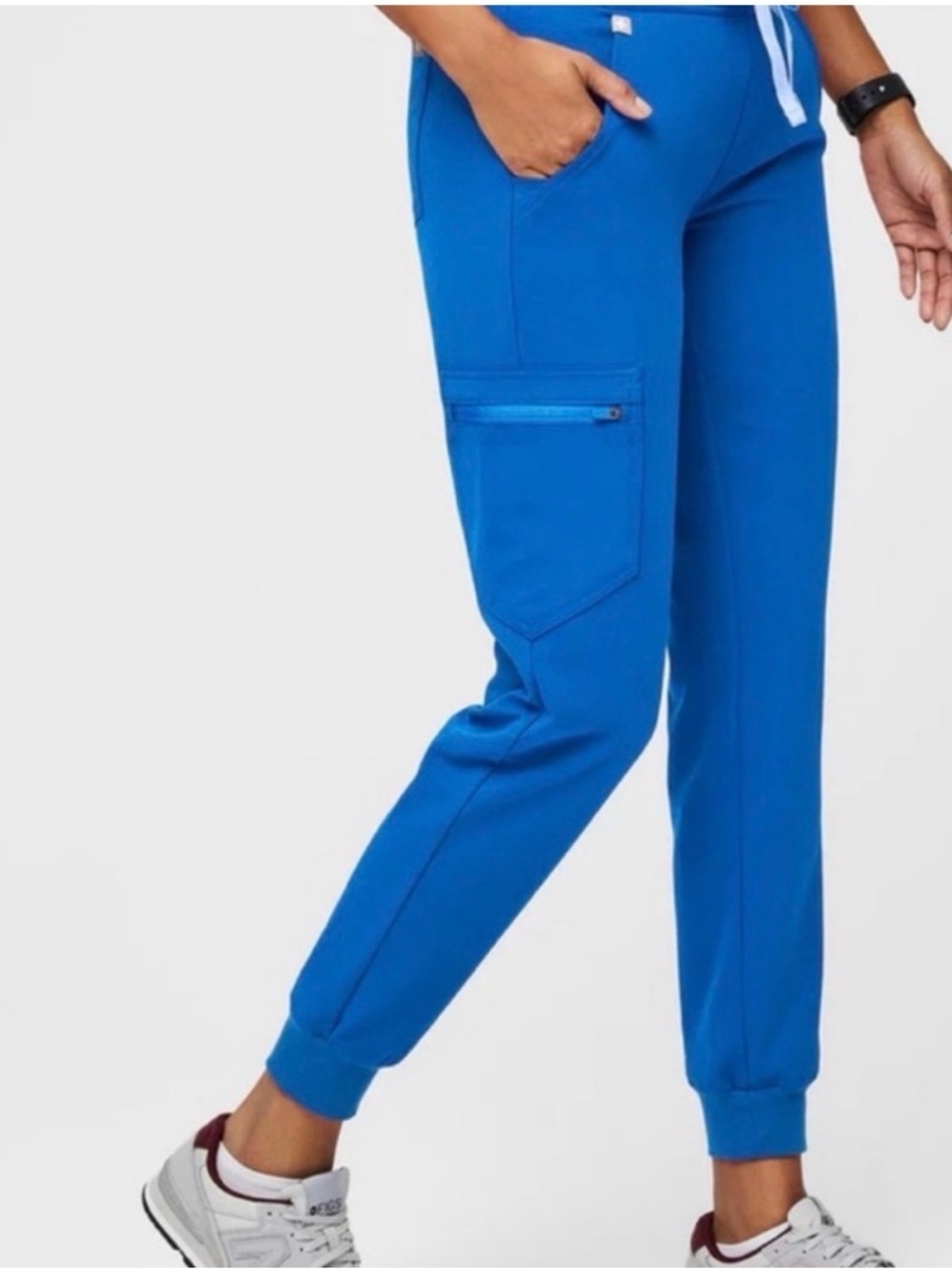 FIGS Woman Zamora Jogger Pants Scrub Size Large Royal Blue